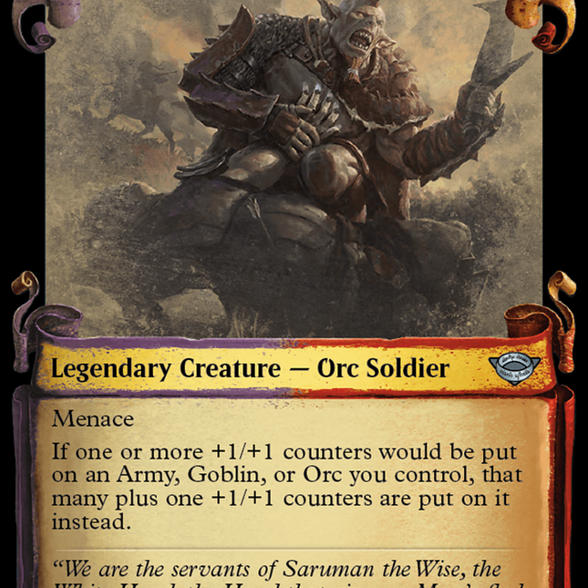 Mauhur, Uruk-hai Captain [The Lord of the Rings: Tales of Middle-Earth Showcase Scrolls]