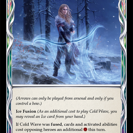 Cold Wave (Red) [ELE038] (Tales of Aria)  1st Edition Rainbow Foil