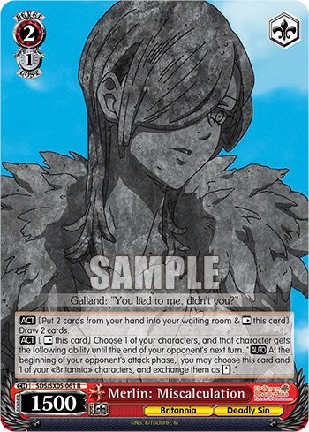 Merlin: Miscalculation (Foil) [The Seven Deadly Sins: Revival of The C –  TokenMTG