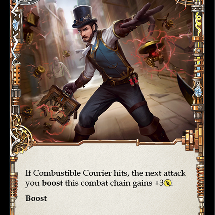 Combustible Courier (Blue) [CRU111] (Crucible of War)  1st Edition Rainbow Foil