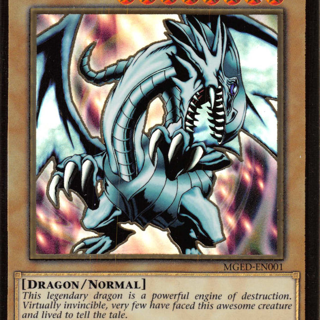 Blue-Eyes White Dragon (Alternate Art) [MGED-EN001] Gold Rare