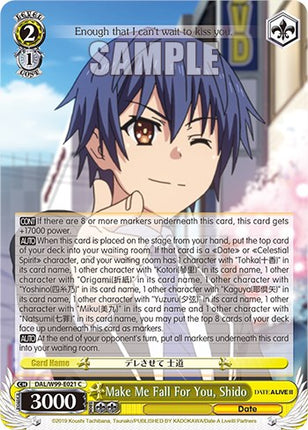 Make Me Fall For You, Shido [Date A Live Vol.2]