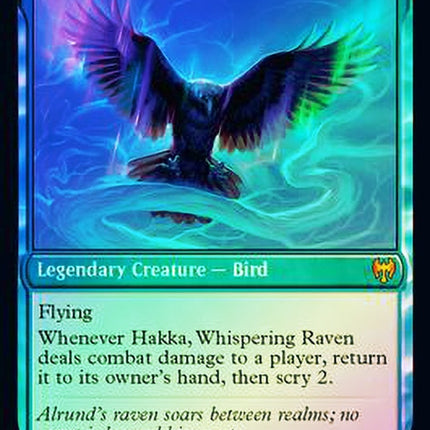 Alrund, God of the Cosmos // Hakka, Whispering Raven [Kaldheim Prerelease Promos]