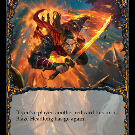 Blaze Headlong [FAB089] (Promo)  Rainbow Foil