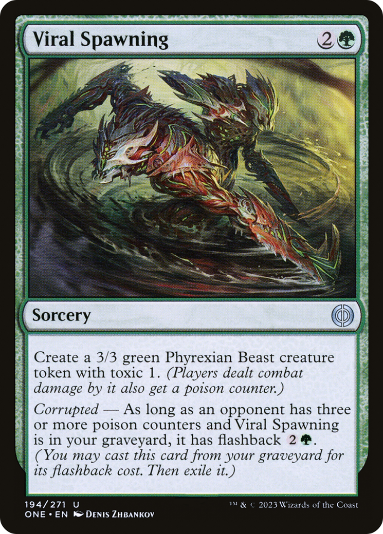 mtg phyrexia all will be one green cards Magic: the Gathering - Tyrranax Rex (189) Hao Han Magic Goliath Hatchery [Phyrexia: All Will