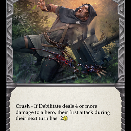 Debilitate (Red) [BVO010-C] (Bravo Hero Deck)  1st Edition Normal