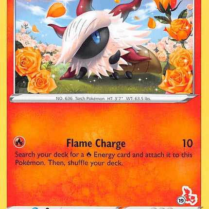 Larvesta (23/198) (Cinderace Stamp #19) [Battle Academy 2022]