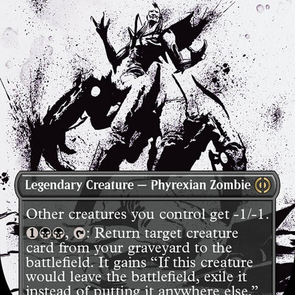 Geth, Thane of Contracts (Borderless Ichor Step-and-Compleat Foil) [Phyrexia: All Will Be One]