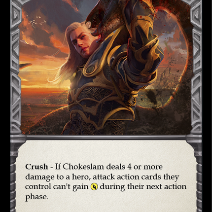 Chokeslam (Yellow) [CRU036] (Crucible of War)  1st Edition Rainbow Foil
