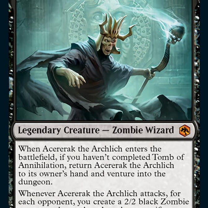 Acererak the Archlich [Dungeons & Dragons: Adventures in the Forgotten TokenMTG Acererak the Archlich [Dungeons & Dragons: Adventures in the Forgotten TokenMTG