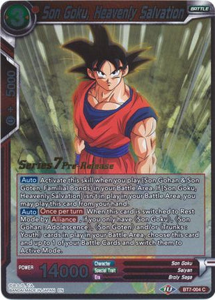 Son Goku, Heavenly Salvation (BT7-004_PR) [Assault of the Saiyans Prerelease Promos]