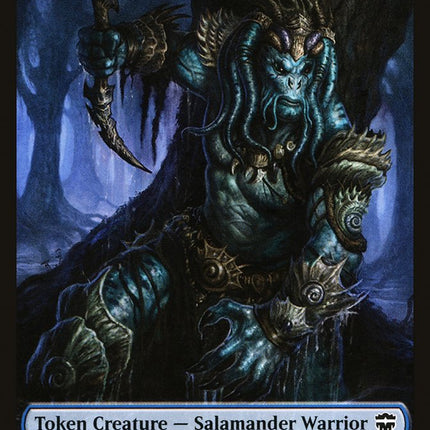 Rock // Salamander Warrior Double-Sided Token [Commander Legends Tokens]