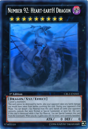 Number 92: Heart-eartH Dragon [CBLZ-EN045] Ghost Rare