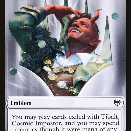 Treasure // Tibalt, Cosmic Impostor Emblem Double-Sided Token [Kaldheim Tokens]
