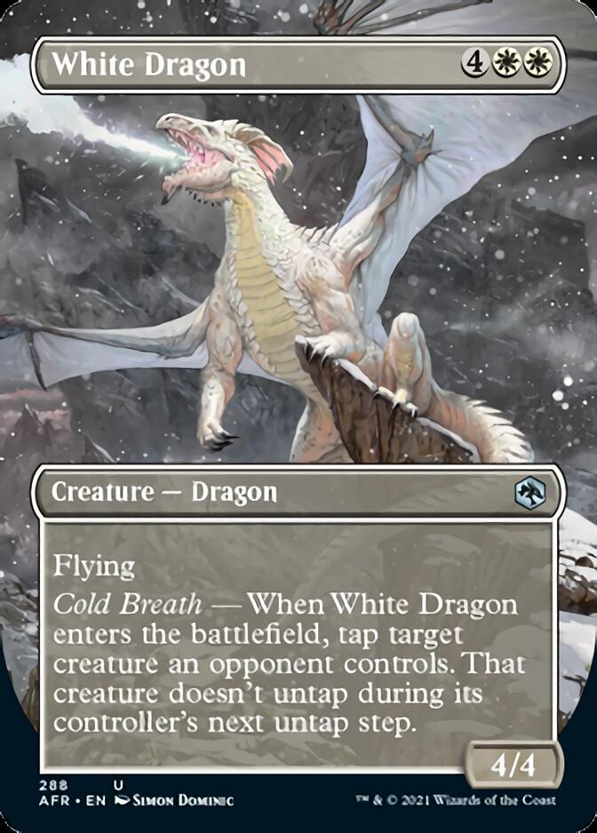 White Dragon (Borderless Alternate Art) [Dungeons & Dragons