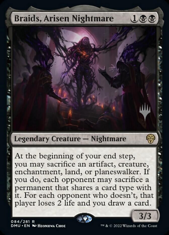 nightmare bundle mtg promo cards DUSKMOURN With the Nightmare Bundle Mtg Dominaria United Rare Braids,